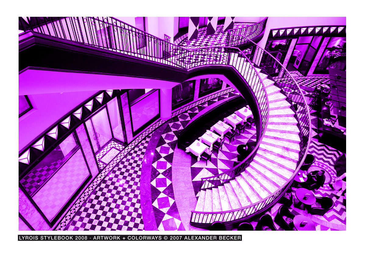 Lyrois: Stylebook S/S 2008: Luxury: Temple, Marble, Gloss, Stairs, Circles.