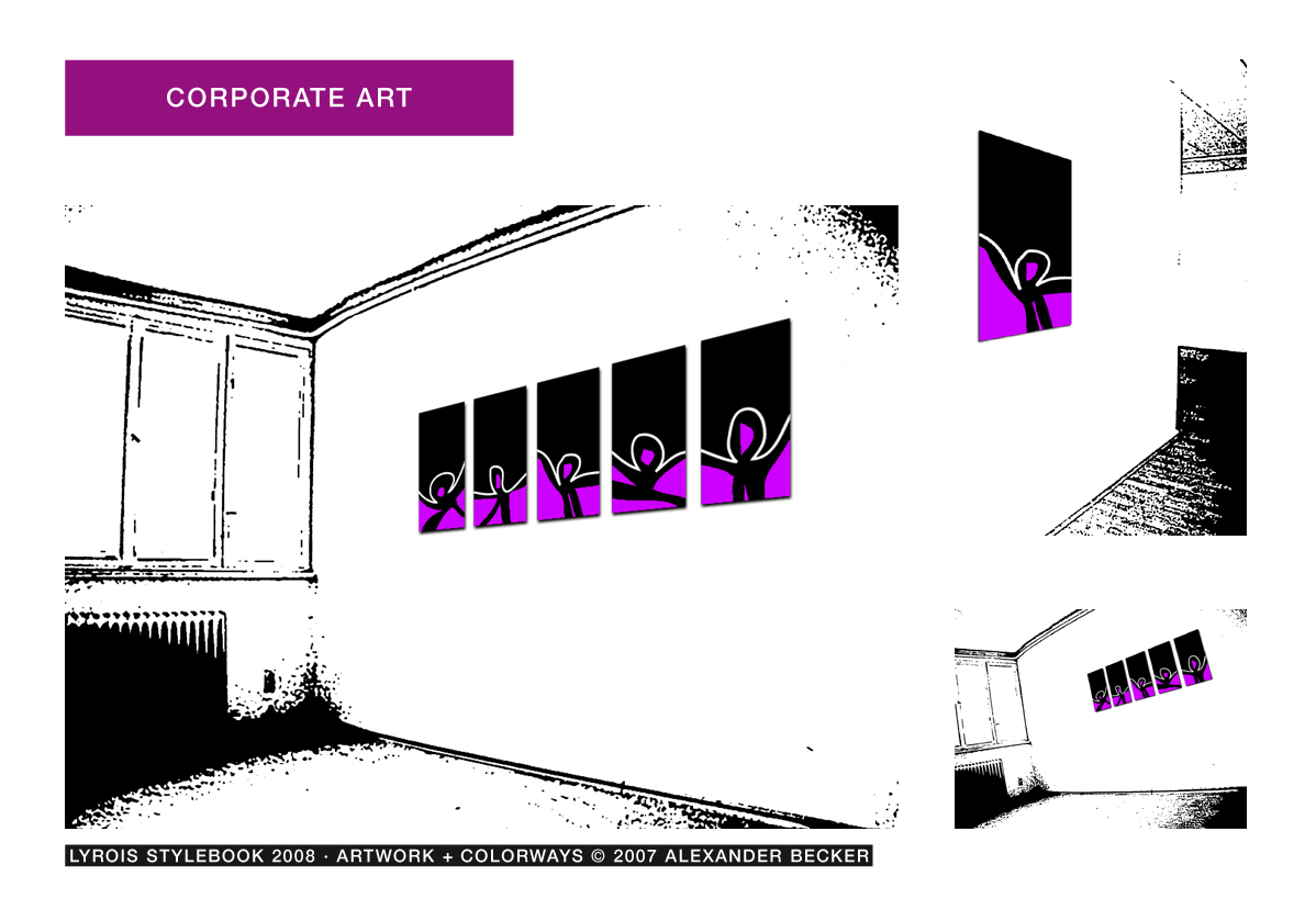 Lyrois: Stylebook S/S 2008: Custom: Corporate art exclusively featuring this year's colorways.