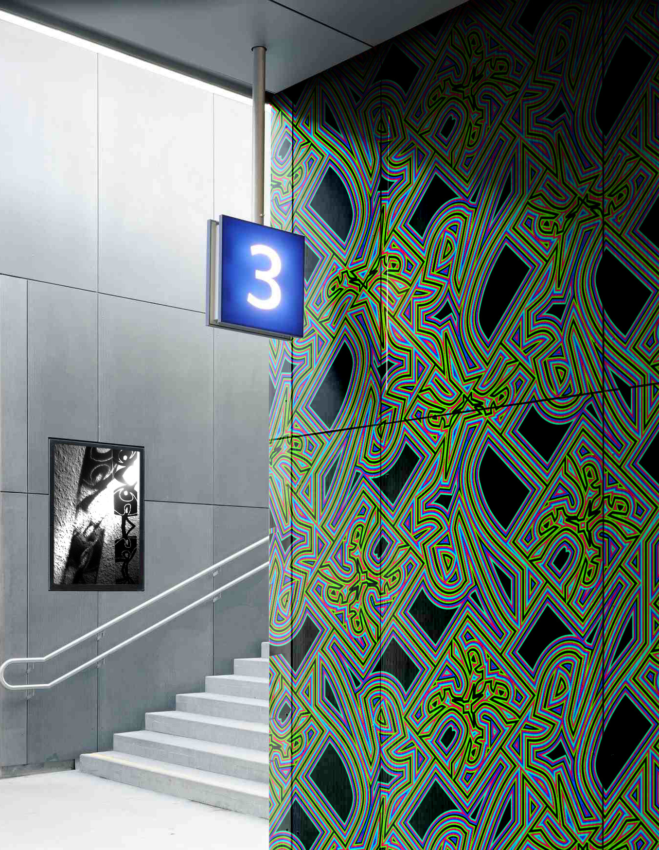 Lyrois Wallpaper: Electric Shapes on the wall #1