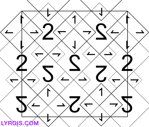 A schema of an atomic tile Lyrois: Sample Repetitive Pattern Schema